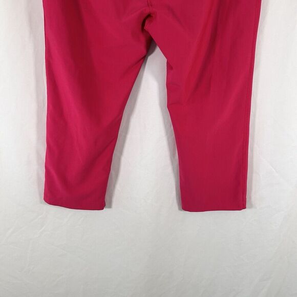Under Armour Leggings Capri Women's Medium Pink Pull On Mid Rise Heat Gear - Picture 7 of 7